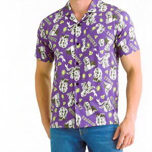 NEW 2XL (50-52) Men's Button Up Beetlejuice Shirt